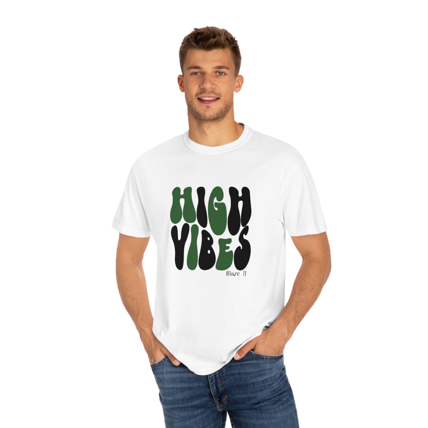 High Vibes Garment-Dyed Comfort Colors T-shirt