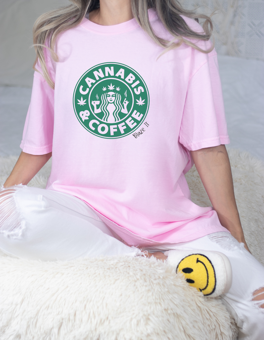 Cannabis and Coffee shirt - Blossom