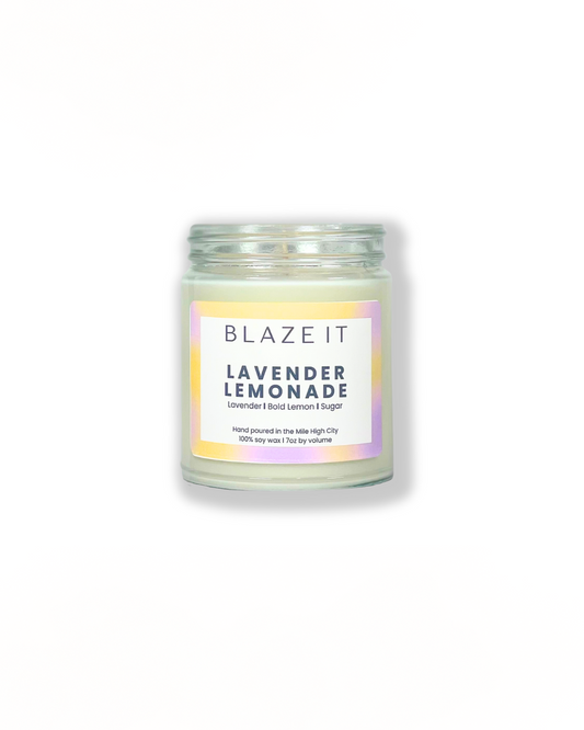 Lavender Lemonade 7oz single wick candle with notes of Lavender, Bold Lemon and Sugar