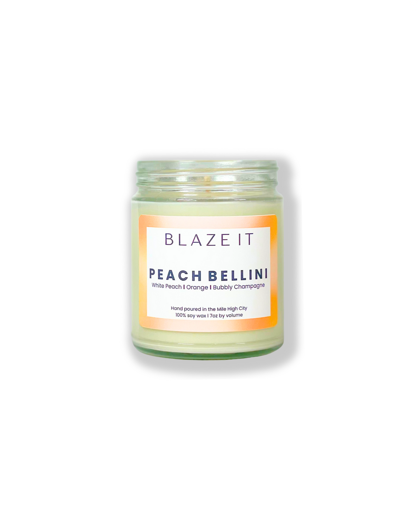 Peach Bellini soy candle - Blaze It Candle Co