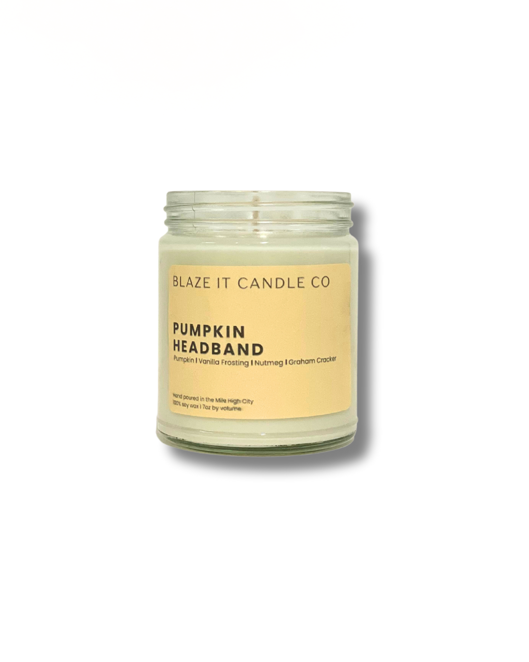 Pumpkin Headband soy candle - Blaze It Candle Co