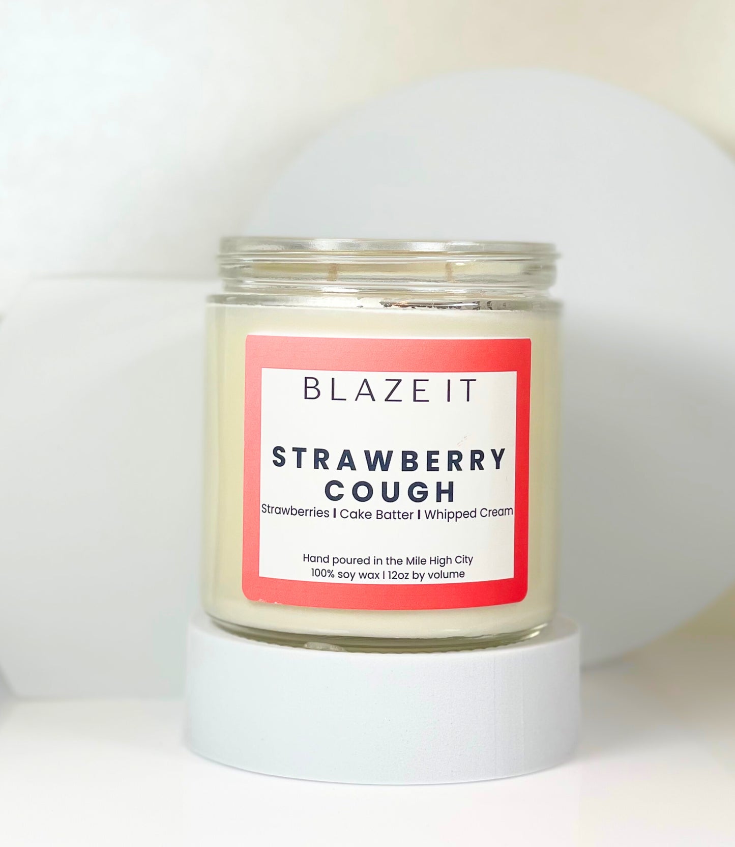 Strawberry Cough soy candle - Blaze It Candle Co