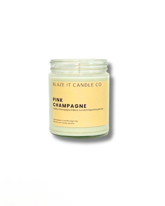 Pink Champagne soy candle - Blaze It Candle Co