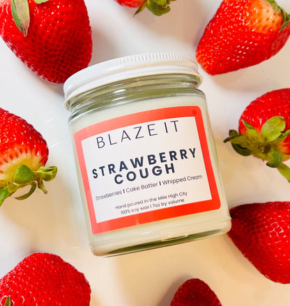 Strawberry Cough soy candle - Blaze It Candle Co